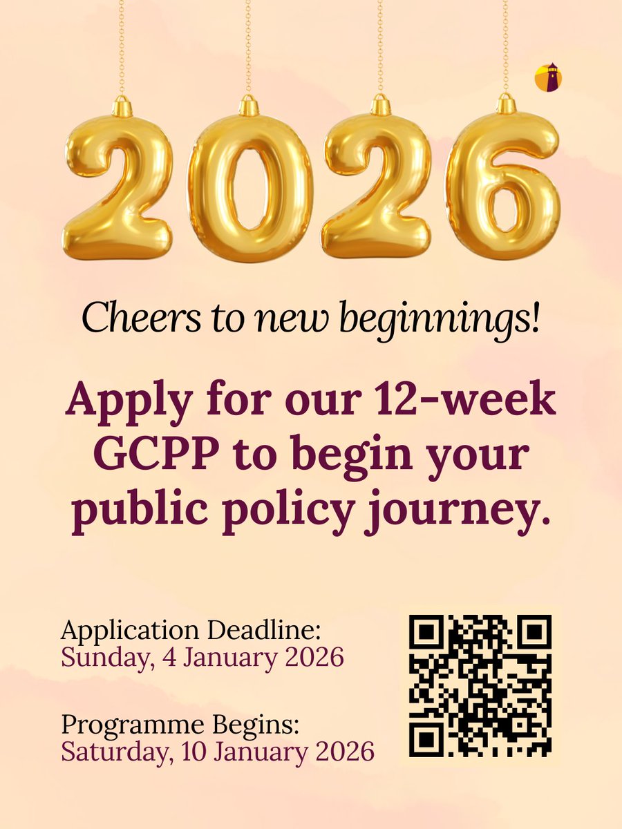 TakshashilaInst's tweet photo. New year. New goals. New beginnings.

Take your first step into public policy with our 12-week Graduate Certificate in Public Policy.

Apply by 4 January 2026: https://t.co/4A248DsrkO https://t.co/ZFldwRZ58K
