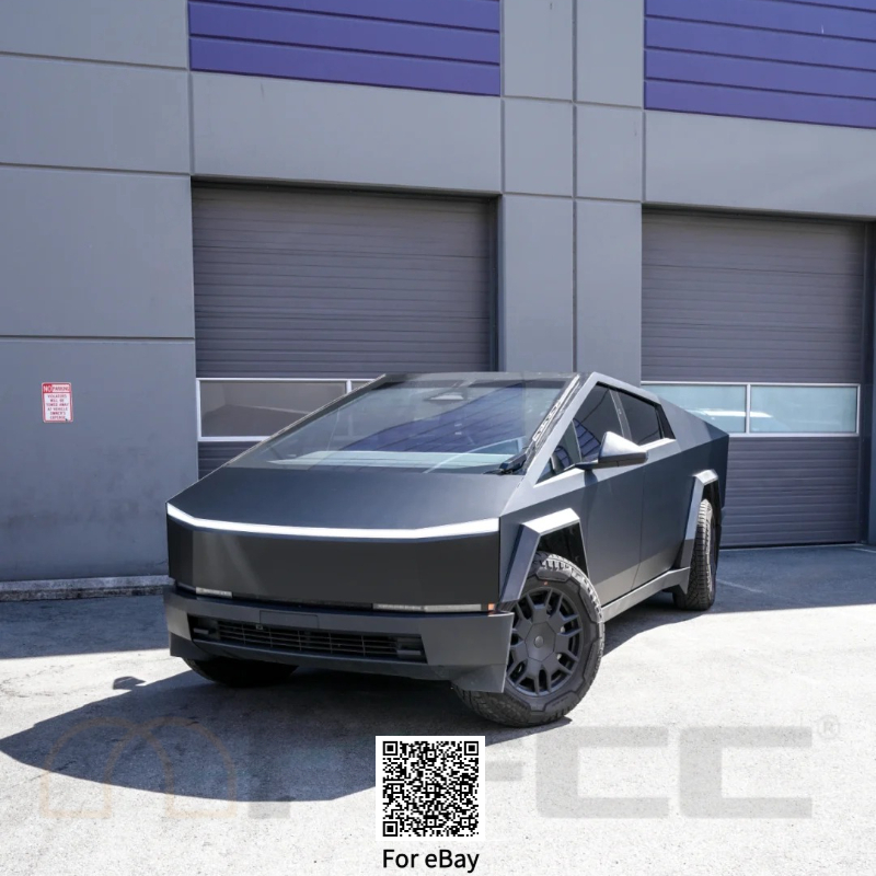 For Cybertruck Pre-Cut PET Vinyl Wrap Paint Protection Film Color PPF Matte Black. Scan the QR code to view details on eBay. Contact me and mention you saw this listing on X (formerly Twitter) to receive an extra discount.