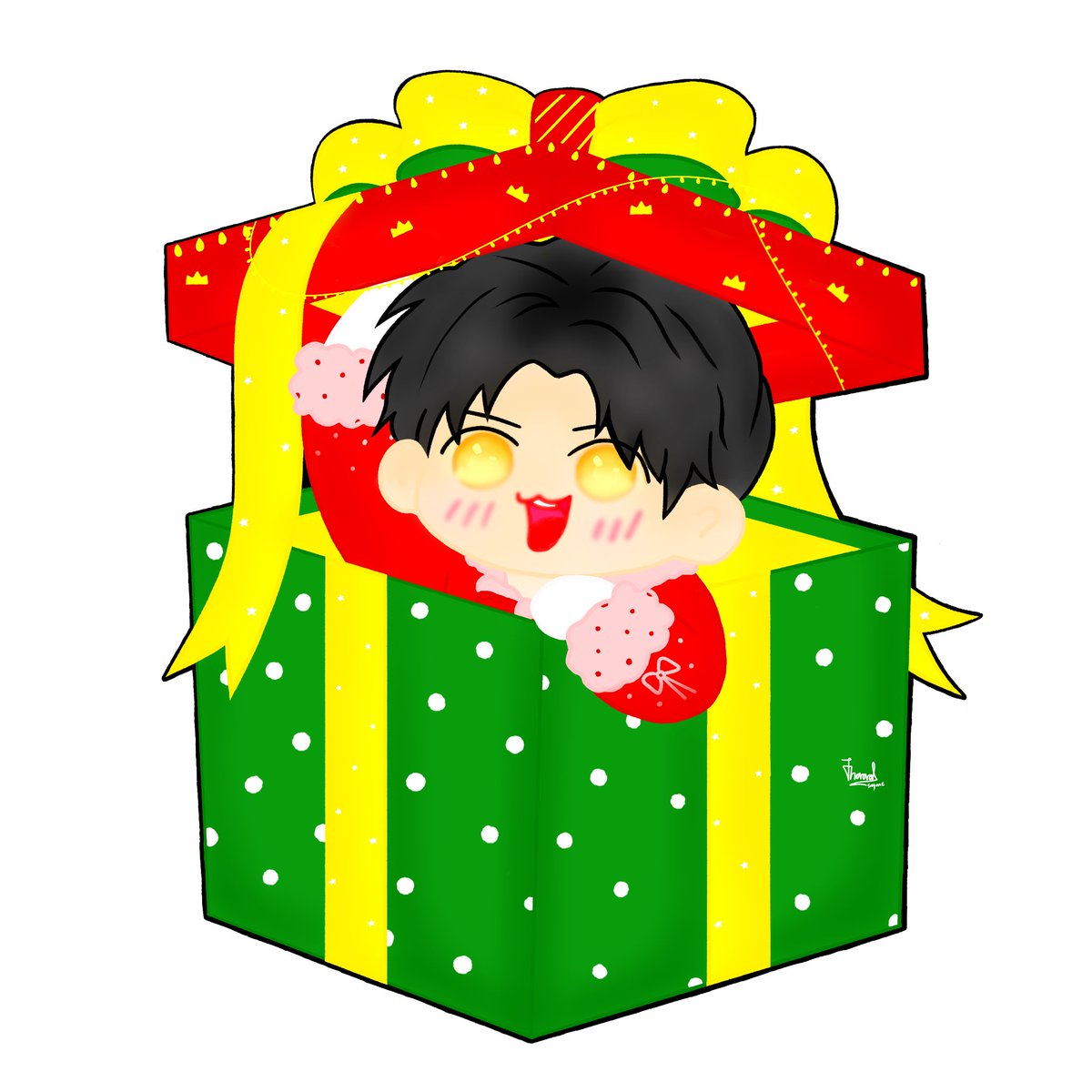 ของขวัญชิ้นที่ 7 🎁✨ #ของกำนัลจากแมวดำ 

[ของขวัญ]
#allอำดง 

ซานต้า (<a href="/KimigayaS30246/">ไก่ฟ้ามหานคร</a> )
มอบของขวัญให้ (<a href="/Hi_Mondayz/">มรว.มล.พรชมน.พณ.รศ.ดร.สมเด็จอุ้ดอิ้ด 7 ปี</a> )