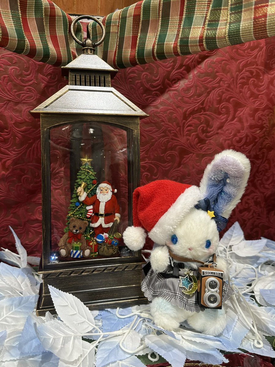 ハンドメイド＊ユメミルBunny ぬいぐるみ　クリスマスイマジナリー メリークリスマス🎄🌟 #ぬい撮り