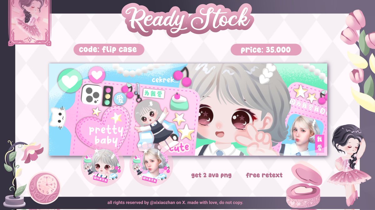 xixiaozhan's tweet image. ˚༘𐙚 Help repost? thank you-ᵎᵎ🩰🫧

Haloo aku kembali lagi membawa 1️⃣2️⃣ ready stok katalog b🅾️syil Flip Case👩‍💻💗 dengan detail berikut:

⏰️ ⩇⩇:⩇⩇ bisa take sekarang by dm
👸 eunha, wonyoung, carmen, jiwoo, ahyeon, minju, ian, liz
💸 on pict

Go grab yours! 𐙚 #zonauang