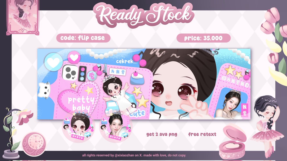 xixiaozhan's tweet image. ˚༘𐙚 Help repost? thank you-ᵎᵎ🩰🫧

Haloo aku kembali lagi membawa 1️⃣2️⃣ ready stok katalog b🅾️syil Flip Case👩‍💻💗 dengan detail berikut:

⏰️ ⩇⩇:⩇⩇ bisa take sekarang by dm
👸 eunha, wonyoung, carmen, jiwoo, ahyeon, minju, ian, liz
💸 on pict

Go grab yours! 𐙚 #zonauang