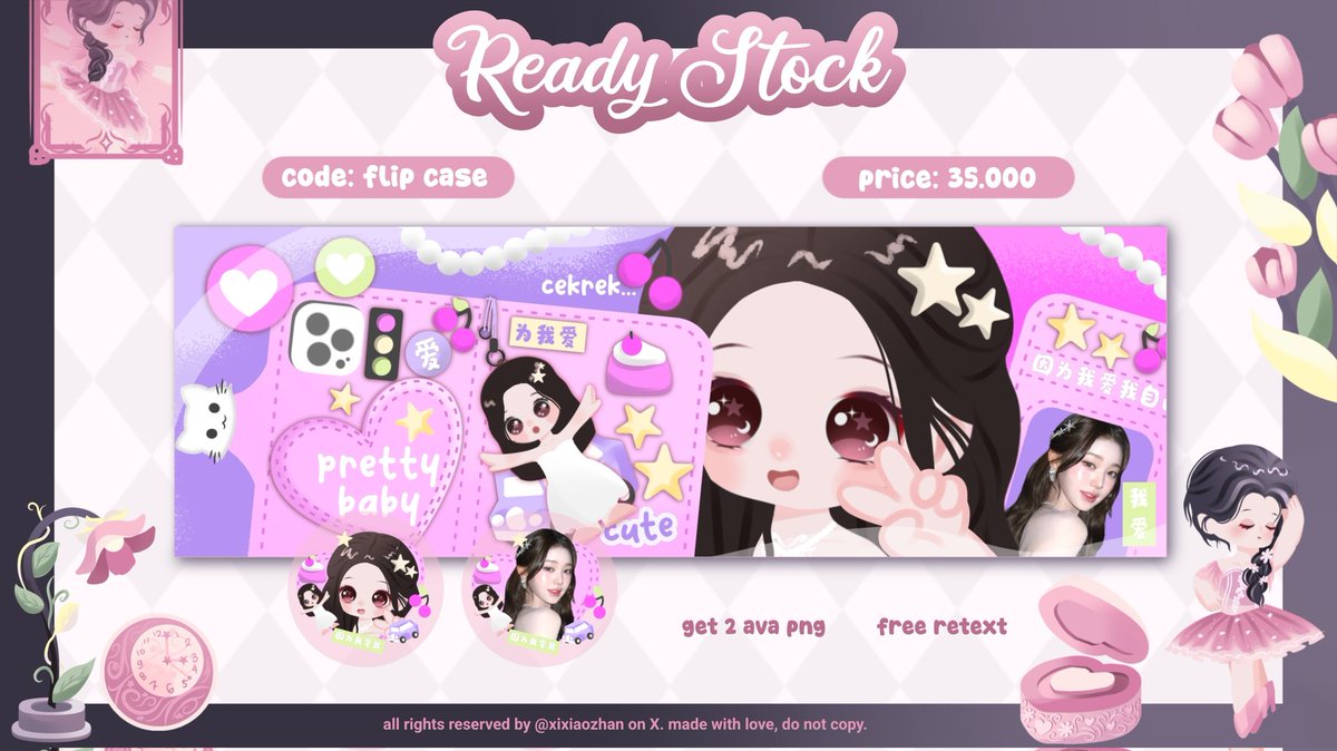 xixiaozhan's tweet image. ˚༘𐙚 Help repost? thank you-ᵎᵎ🩰🫧

Haloo aku kembali lagi membawa 1️⃣2️⃣ ready stok katalog b🅾️syil Flip Case👩‍💻💗 dengan detail berikut:

⏰️ ⩇⩇:⩇⩇ bisa take sekarang by dm
👸 eunha, wonyoung, carmen, jiwoo, ahyeon, minju, ian, liz
💸 on pict

Go grab yours! 𐙚 #zonauang