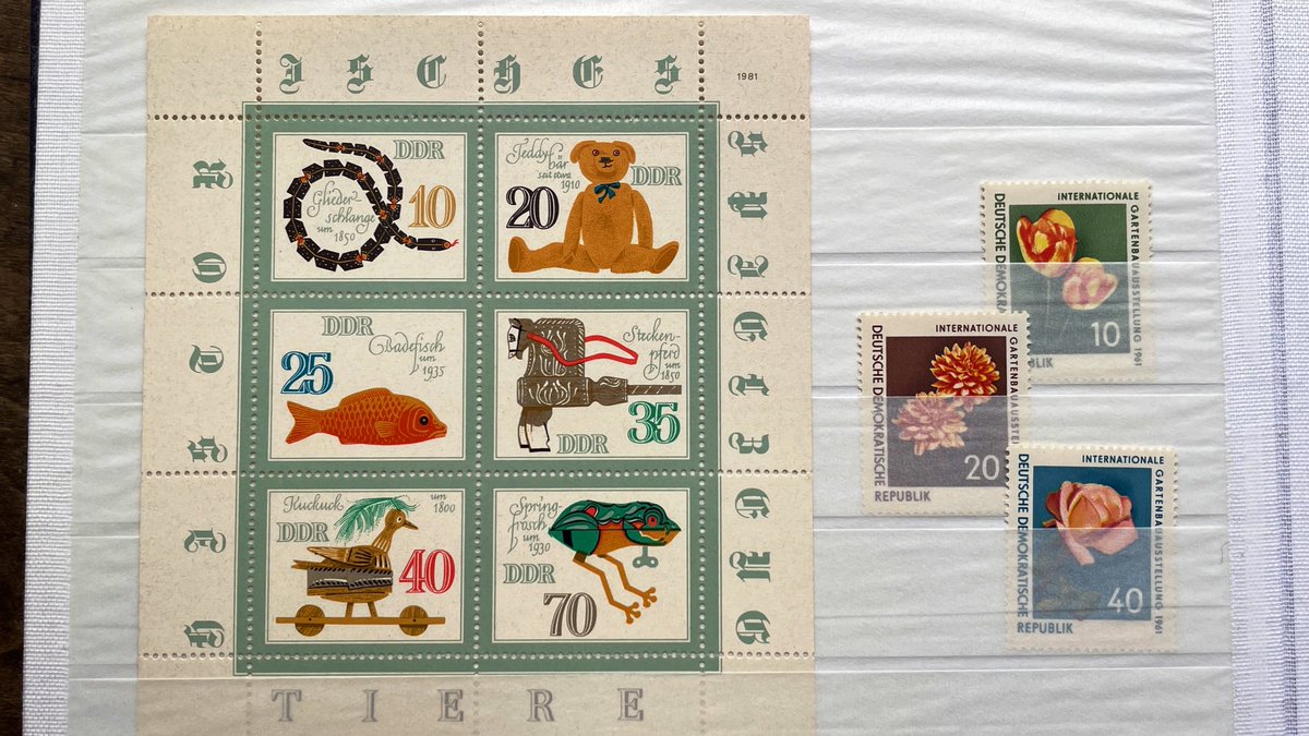 旧東ドイツ切手「昔ながらの玩具」1981。精巧で上質なドイツの玩具は