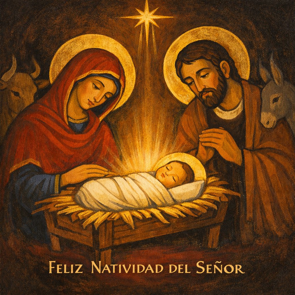 En esta santa Noche, contemplemos al Niño que nace por amor, humilde y pobre, para darnos la vida.
Que su luz ilumine nuestro caminar.
¡Feliz Navidad! ✨