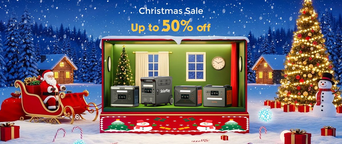 solarplaytech's tweet photo. 🎄 This Christmas, SolarPlay power banks provide your family with the most reliable companionship!

👉 Exclusive Christmas offers are now available! Up to 50% off!

🔗 Shop now: https://t.co/r2IYdfibnJ

#Christmas #SolarPlay #powerstation #Christmasgift #familyesessential https://t.co/9KPgyk0it6