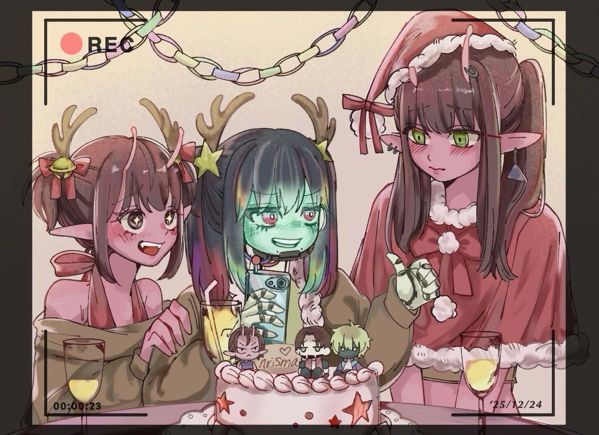 oo___Ol's tweet image. 🍼🚃クリスマス女子会🌸🤖💊