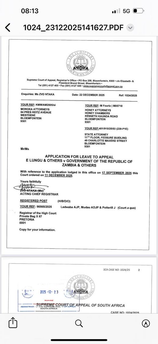 Sophie_Mokoena's tweet image. The update on the court battle between the family of the late Zambian president Edgar Lungu and the Zambian government. #sabcnews