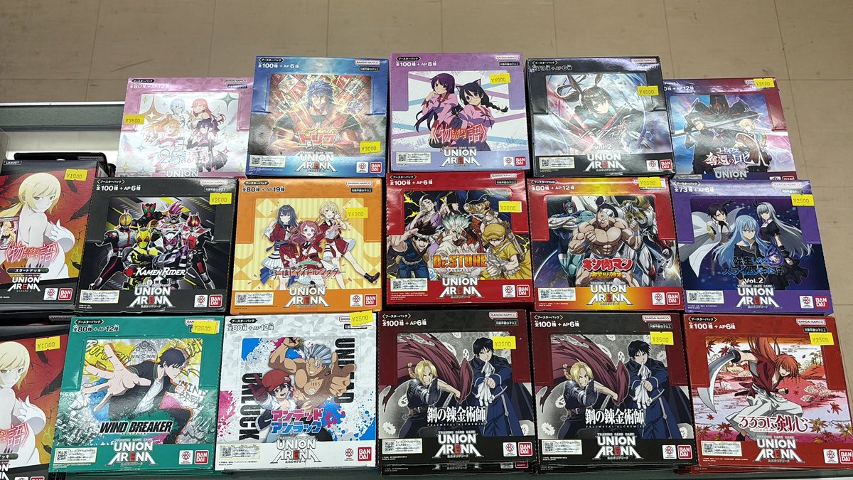 ユニアリ　デッキまとめ売り ユニオンアリーナ 販売情報 ユニアリボックス、スタートデッキ各種特価