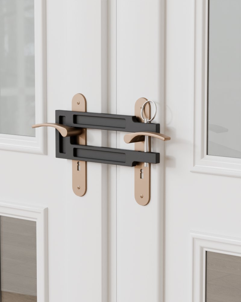 boxichen1's tweet image. Think your French door lock is pick-resistant? Think again. Add an extra, visible layer of security in seconds.

✅ Adjustable &amp;amp; Childproof
✅ No tools needed
✅ Deterrent for lock picking
Secure your double doors fast.
#HomeDefense #SecurityTip #LifeHack #ProtectYourHome