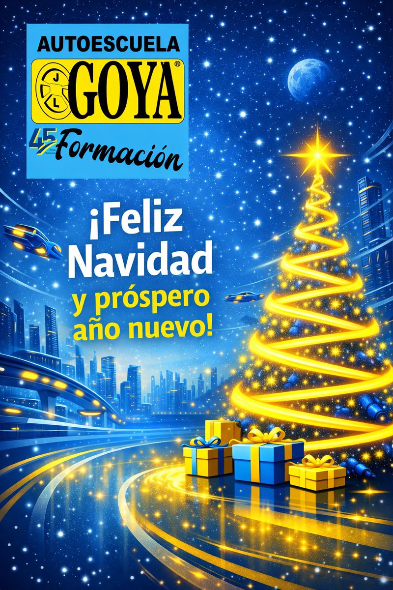 🎄✨ Feliz Navidad ✨🎄
Desde Autoescuela Goya queremos desearos unas fiestas llenas de alegría, salud y buenos momentos en familia ❤️

🎁 ¡Felices Fiestas!
#FelizNavidad #FelicesFiestas #AutoescuelaGoya #NavidadEnMadrid #ConduceSeguro 🎄🚦
