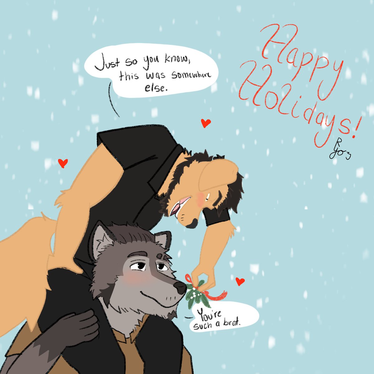 Ryo_Retriever's tweet image. Merry Christmas and Happy Holidays from @MarsDA__ and I!