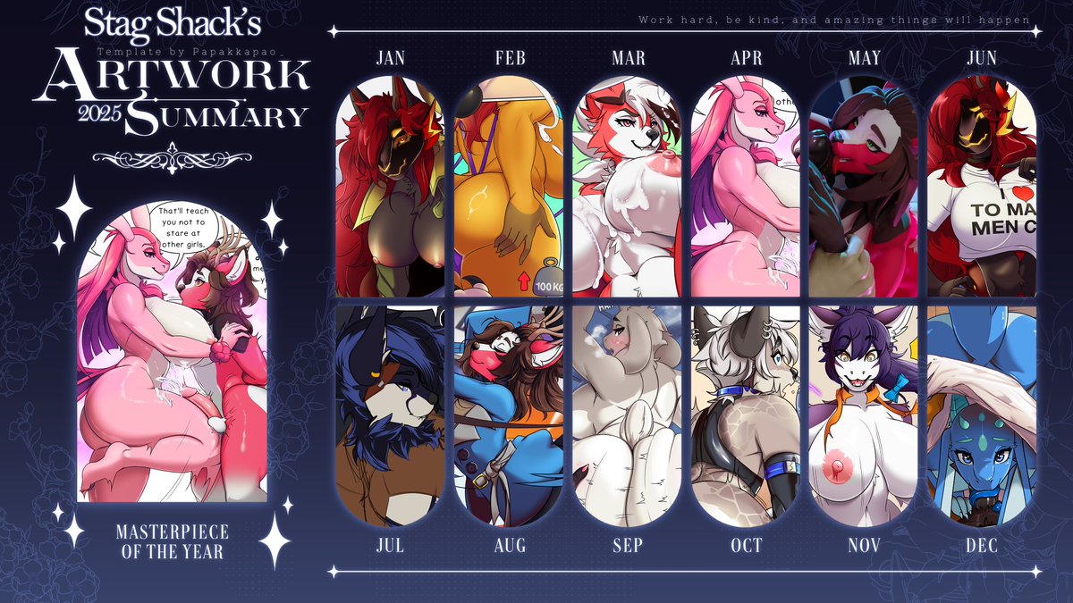 And that's a wrap for 2025! Thanks for enjoying all my silly drawings for yet another year ✨🦌✨
