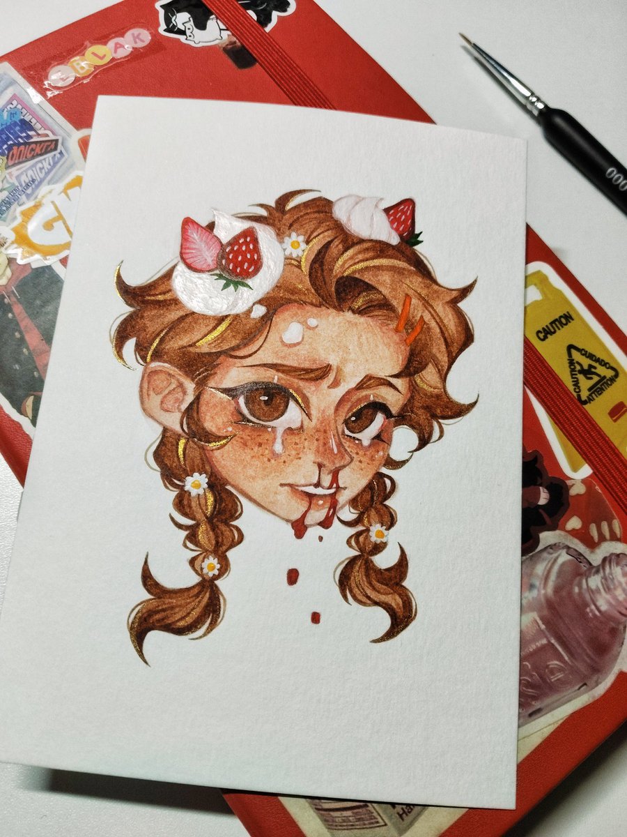Strawberry on top🍓
#watercolor #oc #myart