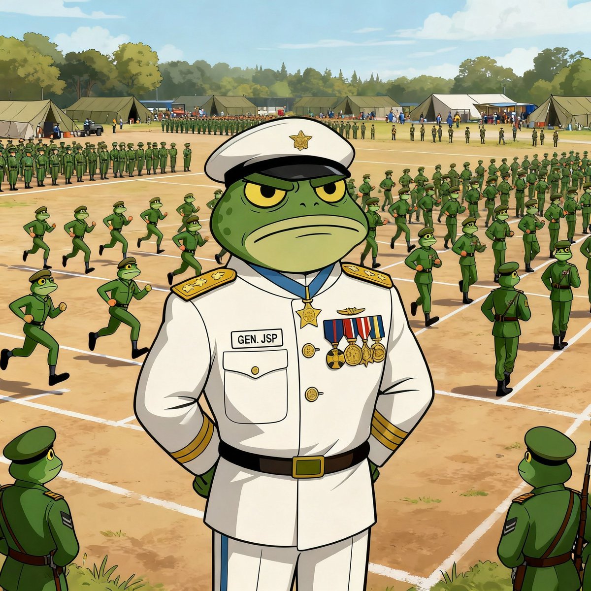 <a href="/Jampzey/">Jampzey</a> Meditation is just learning to sit with your thoughts instead of running from them. Same way we train conviction in $ARMY  show up daily, breathe, focus, no rush. Start with 2 minutes, no phone, just awareness.
Discipline builds calm, and calm builds killers🫡🐸