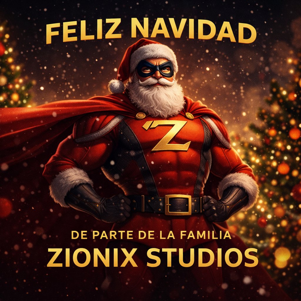 ZIONIX_STUDIOS's tweet photo. 🎄✨ Esta Navidad no viene sola…

¡Llega volando, con capa, antifaz y el corazón lleno de poder!

Desde la familia Zionix Studios, les deseamos una Feliz Navidad a todos los que creen que los verdaderos héroes no solo están en los cómics… https://t.co/tR0roEJyi9