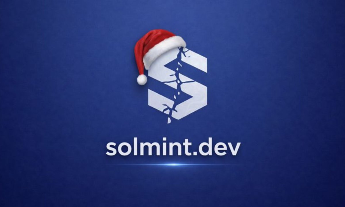 bobdrox's tweet image. GM! solmint.dev is preparing a gamechanging christmas release, promised a few months ago, we didn't forget.