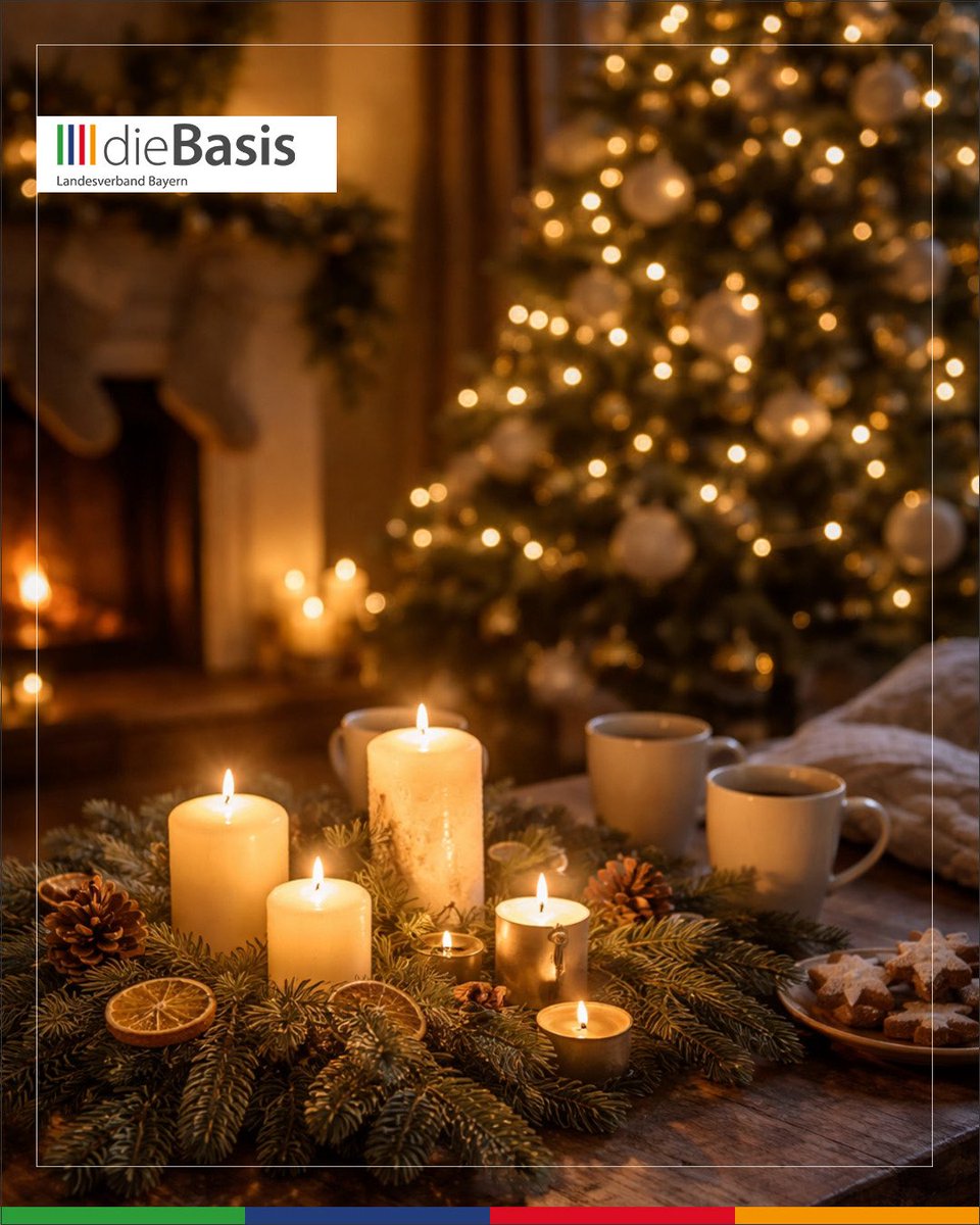 dieBasis_Bayern's tweet image. Heiligabend und Weihnachten

Tage, an dem es leiser werden darf.
An dem Kerzen mehr sagen als Worte
und Nähe wichtiger ist als Tempo.

Vielleicht ist nicht alles perfekt.
Vielleicht fehlt jemand.
Vielleicht war das Jahr schwerer, als wir zugeben.

Und trotzdem:
Dieses Licht.…