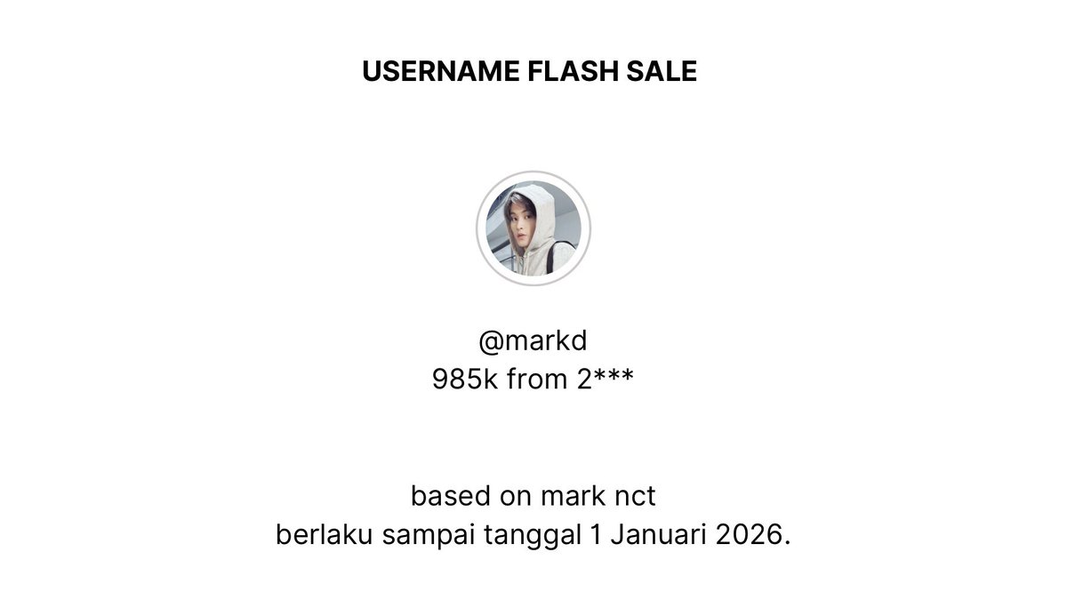 zauch's tweet image. help repost, thank you!
⠀
an official announcement to my dearest buyers, I have an username idol boy group based on MARK NCT &amp;amp; mulchar nick that is on FLASH SALE and you can grab right now.

#zonauang #zonaba