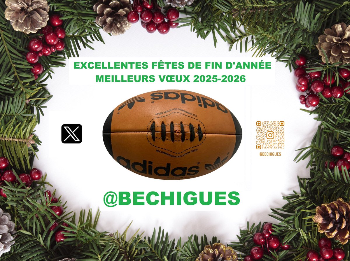 Excellentes fêtes de fin d'année, le plein de <a href="/BECHIGUES/">BECHIGUES</a>
#OldLeatherRugbyBall #Gonfle #Bechigue #Vieuxballons #Pelotasdecuero #Pilotesantigues