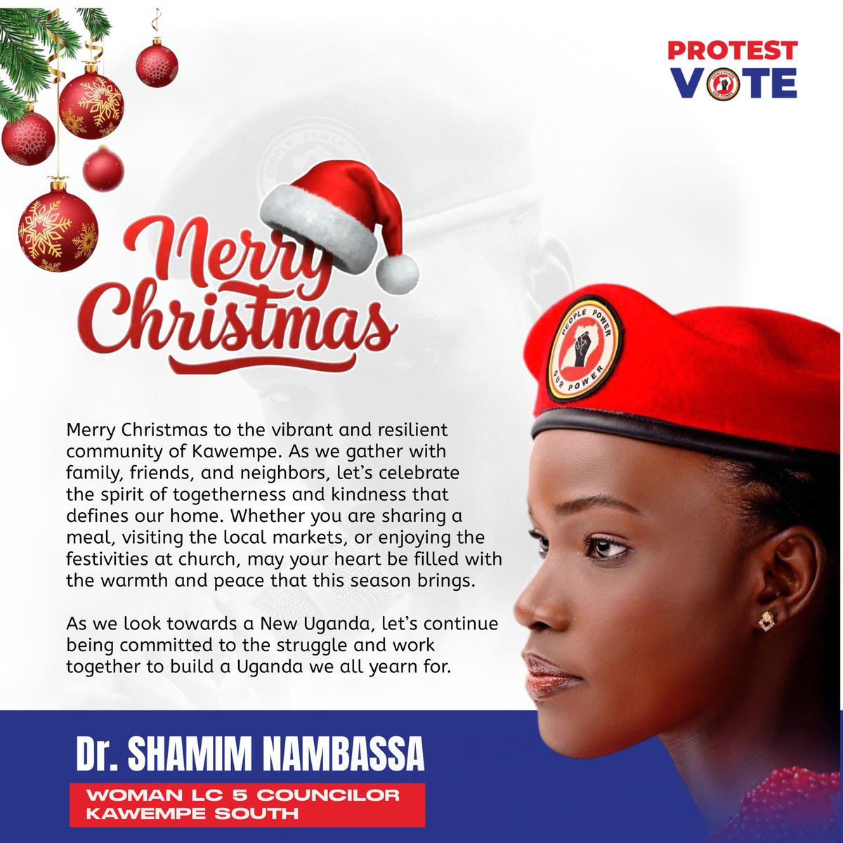 ShamimNambassa's tweet image. Merry Christmas fam🎉

As we gather with family, friends, and neighbors, let's celebrate the spirit of togetherness and kindness that defines us. 

may your hearts be filled with the warmth and peace that this season brings.

🥂 to a New Uganda. 
Merry Christmas from Us to You