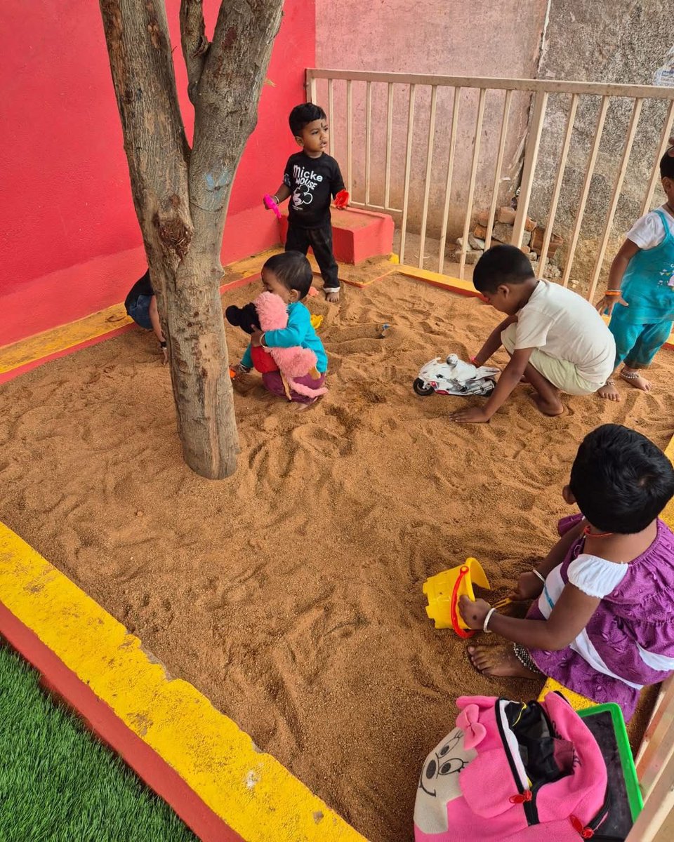 Such a lovely Koosinamane crèche for the teeny-tinies under 3! Childcare gives young children valuable early care, nutrition, &amp; stimulation, while enabling their mothers to earn a livelihood. 

#earlychildhood