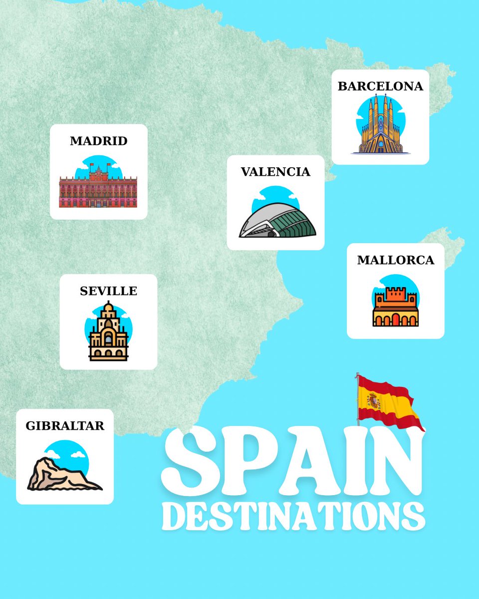 megapasscom's tweet image. 🇪🇸 Spain, one country one unforgettable journey

Madrid, Barcelona, Valencia, Seville, Mallorca and Gibraltar
Each destination has its own MegaPass city pass 🎟️

Skip the lines, discover top attractions and explore at your own pace.
Which city is your next stop? 👀✈️

#MegaPass
