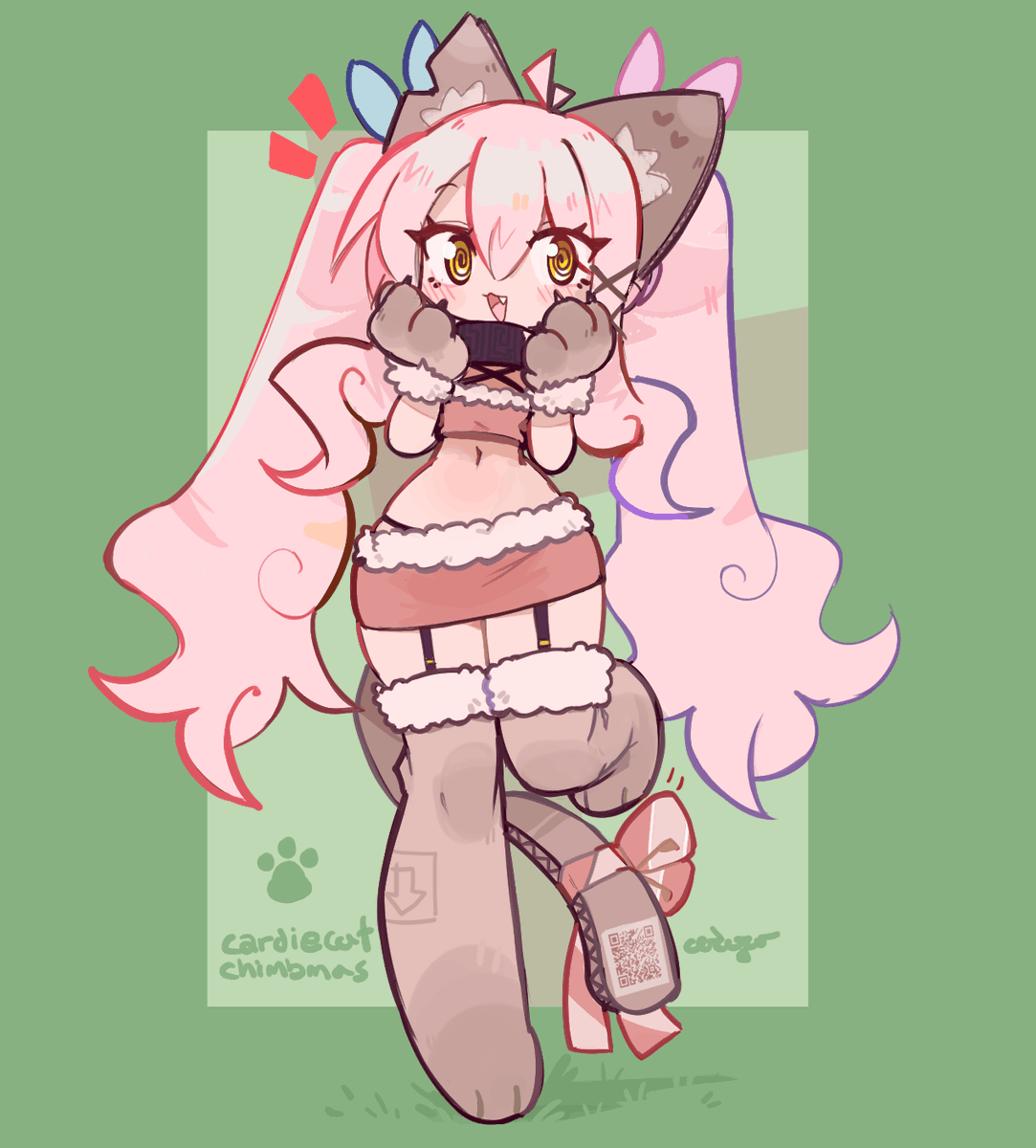 ceroribi's tweet image. its cardiecat chrismbmas!!