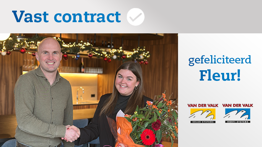 De ValkFamilie heeft er weer een vast lid bij, namelijk onze Recruiter 𝗙𝗹𝗲𝘂𝗿!
Van harte gefeliciteerd! 💐

#Vastcontract #ValkFamilie #ValkSystemen #ValkHortiSystems #ValkSolarSystems #HR