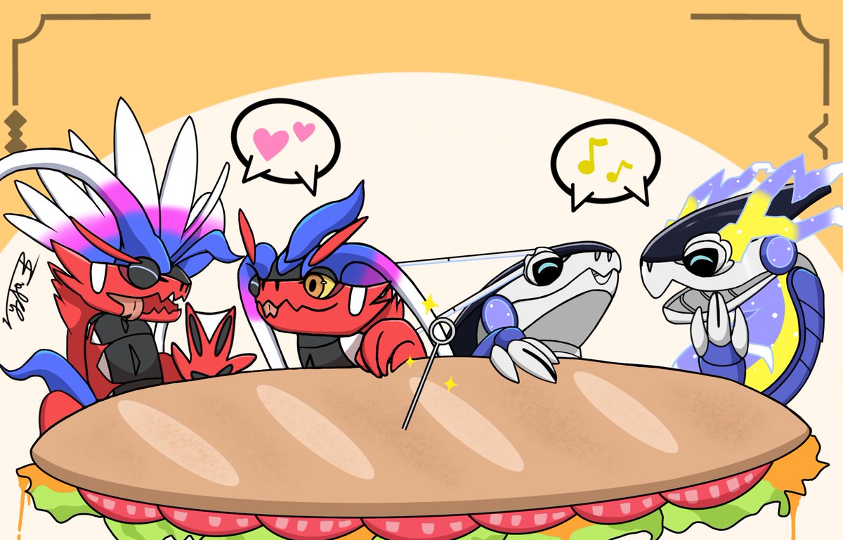 伸びた伸びないは置いといて2025年自身が思う力作 1枚で4匹は作画