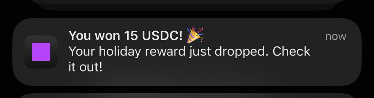 gm ct! 

i think <a href="/base/">Base</a> has started distributing the BASE holiday rewards. 

looks like the average payout per individual is $15 USDC. 

if you participated in the campaign, go and check the base app for your rewards.