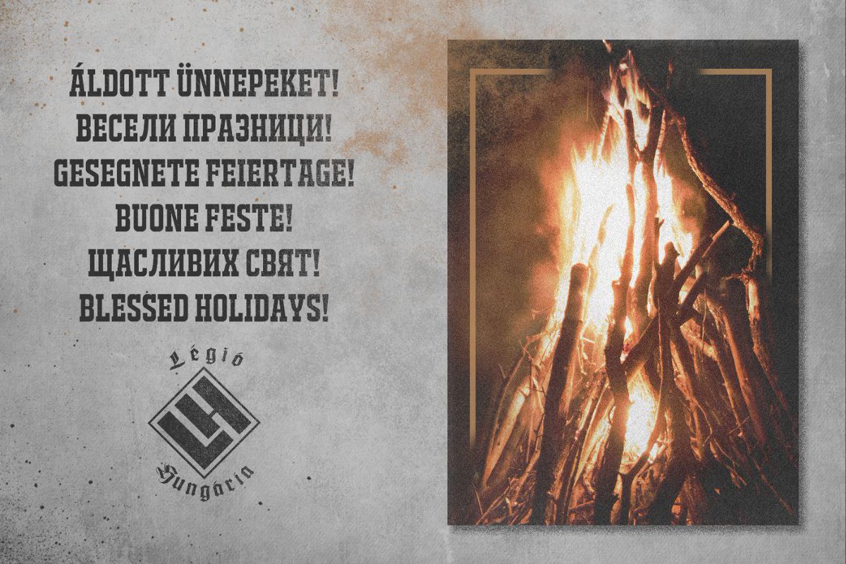HungariaLegio's tweet photo. ✝️ We wish blessed holidays to all our Comrades in Hungary, Europe and all over the world!

📵 Switch to offline, avoid the noise of the world, and focus on the essentials!

#LégióHungária #LH #Tradition https://t.co/G0NxCLFeRx