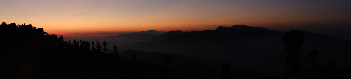 Sunset in mountains