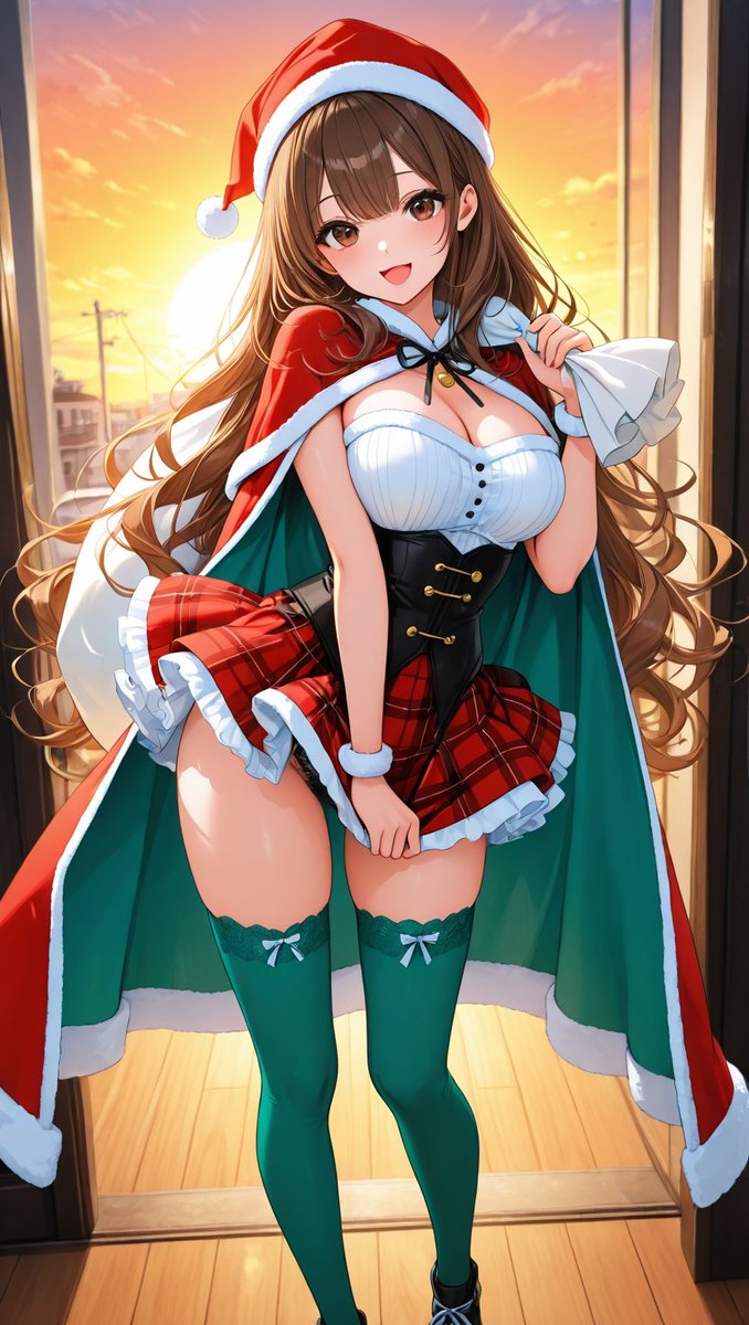 amefuchichan's tweet image. 定時です。
お疲れさまでした(｀･ω･´)ゞ✨
クリスマスだ！
急げ！！🎄

This is an original SFW anime-style illustration
#AIイラスト #AIart #SFW