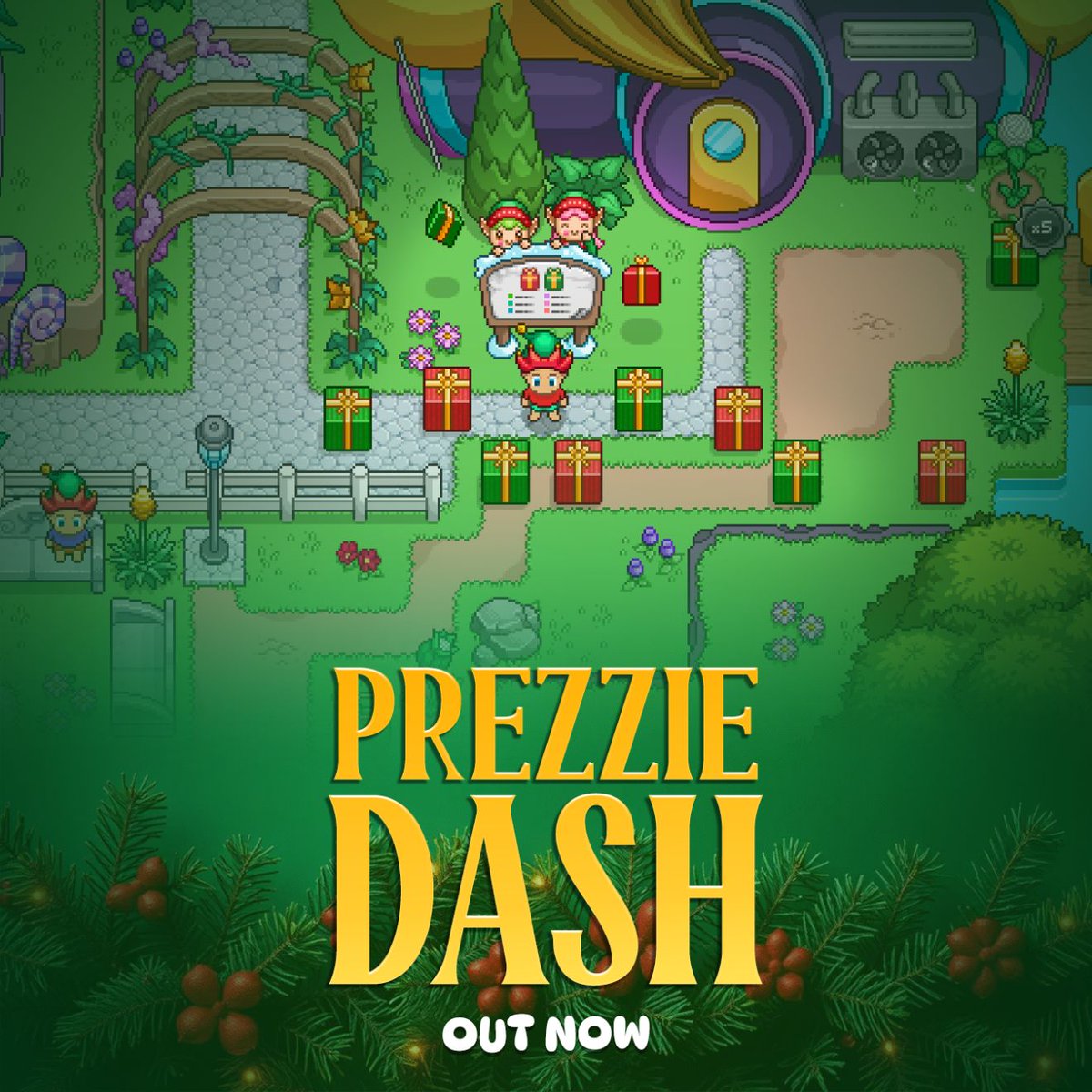 The Prezzie Dash mini game is running in Pixadom! Get in quick and collect your prezzie's to redeem them for Coins or the Christmas Trophy.