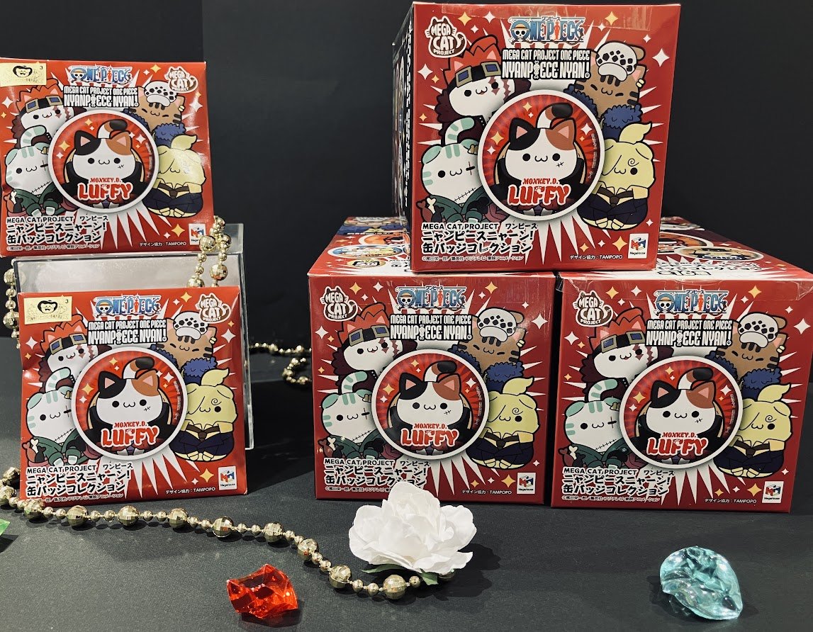 缶バッジ ワンピース ニャンピースニャーン! 缶バッジコレクション 21点 メガハウス】『ONE PIECE』のみんなが「猫」に大変身したMEGA CAT