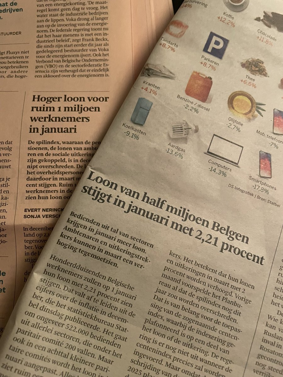 hendrimo's tweet photo. De Tijd vs De Standaard.
And that’s how we are played folks. https://t.co/V3DpzPQcWf