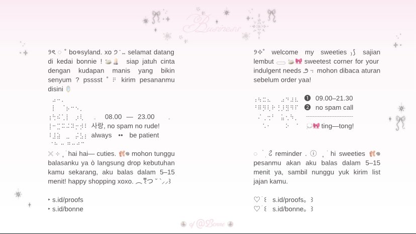 OfBonne's tweet image. ⠀
♬♡⠀a⠀repost⠀much⠀appreciated,⠀xx

⋆ 사랑스러운 사람에게⠀🎀 ࣭ິං 🕯️ 𓂂 ïɞ i bring ready stock of wabis message, promotion, and warranty message. purchase only on  @OfBonne’s dm and check ALT for price and details. 

much— love, B. 𓈒゛❤︎𓂂
⠀