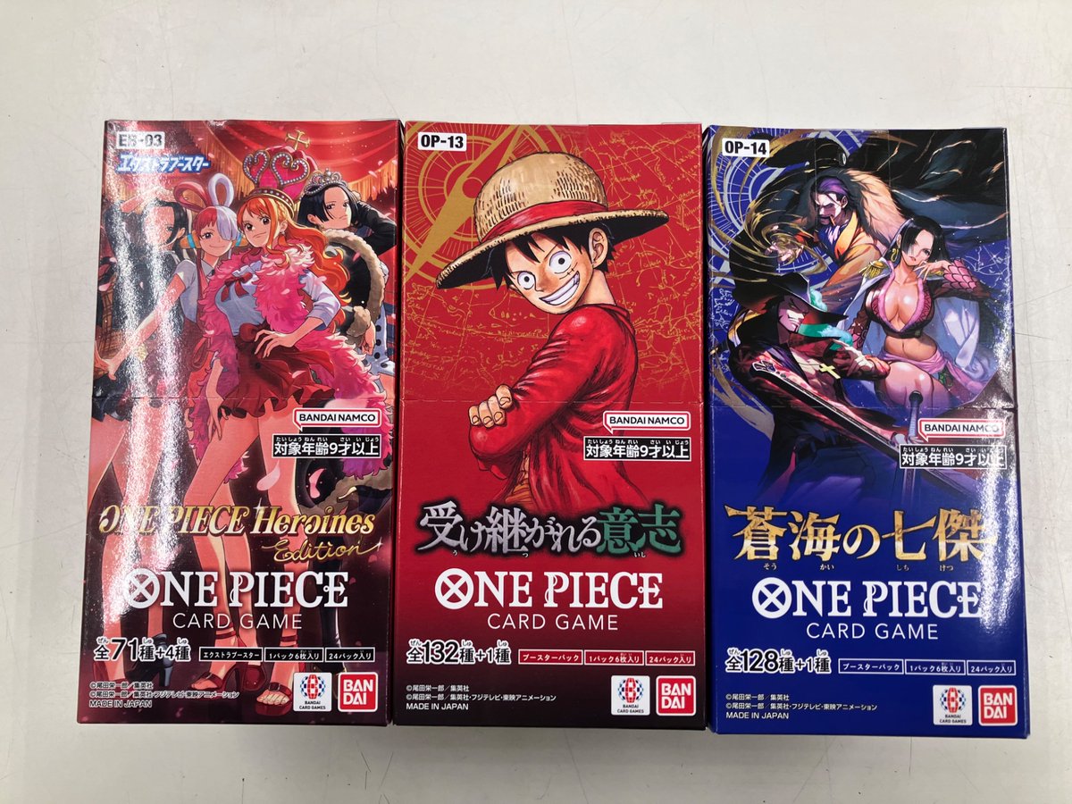 ONE PIECE新品パック再入荷！】 ・受け継がれる意思 ・蒼海の七傑