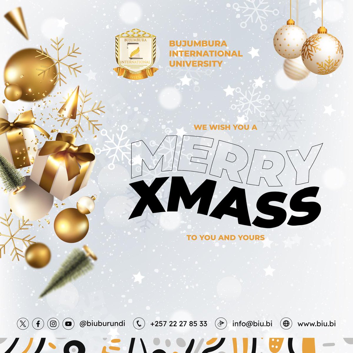 🎄🔥wishing everyone a joyful festive season and a bright New Year 2026!
#BIUBurundi
#FestiveSeason 
#Registernow
#MBA
#Bachelor