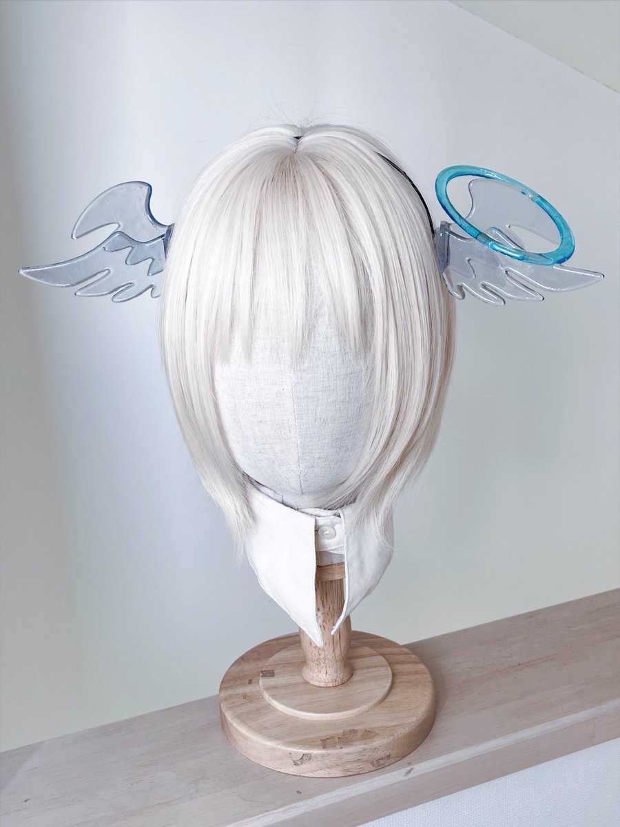 リリコラム　天使の羽カチューシャ　ほんのり乳白の羽×水色の輪 ✧˖°⌖꙳✧˖°⌖꙳✧˖°⌖꙳✧˖°⌖꙳✧˖°⌖ 誰でも天使になれる