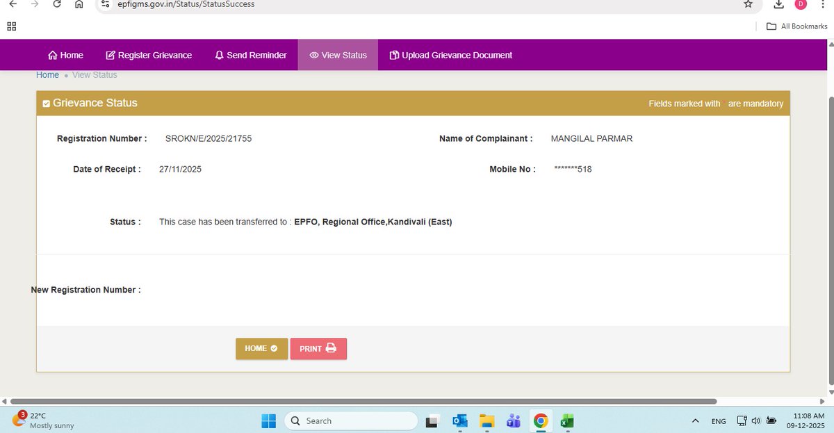 Dev6112's tweet photo. EPFO Kandivali East 🤝 West – Excellent teamwork 👏
East grievance West bhejta hai,
West East bhej deta hai.
Member pareshan ho to ho,
EPFO bilkul chill 😌
Grievance lodged on 27-11-2025,
still not disposed. https://t.co/jz3VJIYmAu