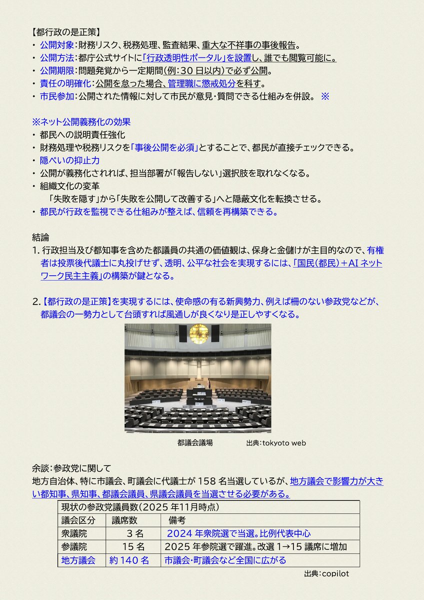 seseragi01's tweet photo. ※みどりの狸排除後にすべき事
★ 東京都の「消費税未処理問題（累積1000億円）」は、制度的欠陥の象徴。是正策を考えてみた。
　以下本文で・・・。
＃みどりの狸 ＃東京都 ＃是正 https://t.co/olXJ0e35dd