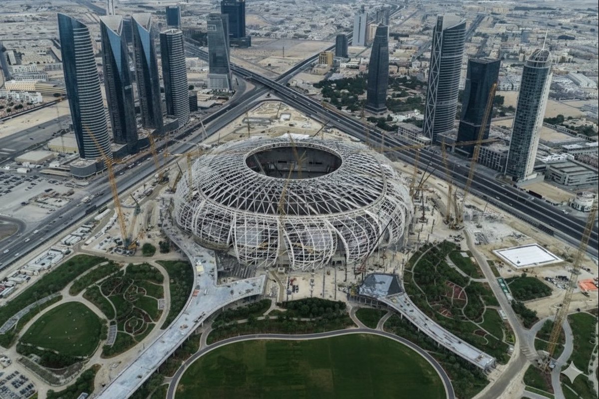 QioHub's tweet image. هكذا ستكون ألوان مدرجات ملعب أرامكو 🇸🇦♥️