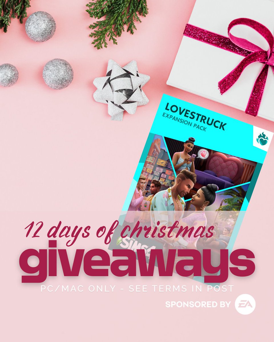 KiwiSimsKate's tweet image. 🎄12 Days of Christmas #Giveaway Day 1🎄

#TheSims4 #Lovestruck code (EA app only) 💘

To Enter:
🎄FOLLOW + REPOST
🎄COMMENT a festive emoji
*optional SUBSCRIBE to my YT: youtube.com/kiwisimskate

Ends 27th Dec 9pm NZDT
Thanks to EA &amp;amp; @sims_anz ❤️