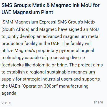 jczuleta's tweet image. The #magnesium industry expands beyond China: