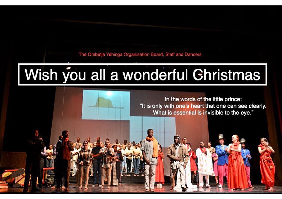The Ombetja Yehinga Organisation (OYO) Board, Staff and Dancers wish you all a Merry Christmas. May this time of the year represents Love and Hope to you all. May we all use this time to promote goodwill, peace, charity and renewal. 

MERRY CHRISTMAS to all of you and to your