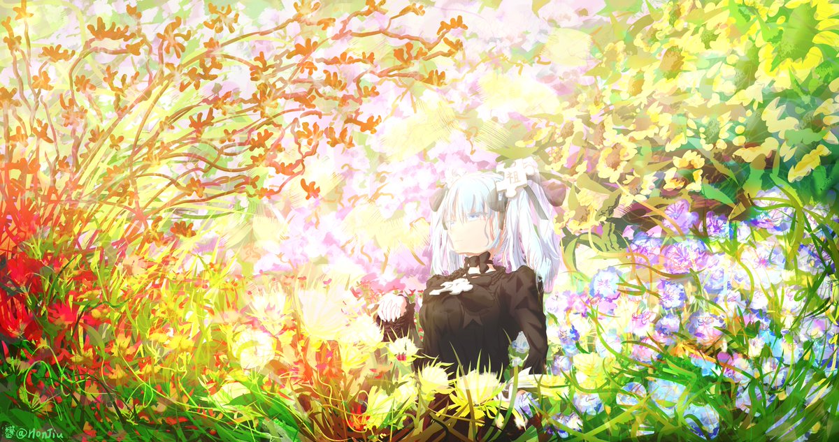 HonjiuSan's tweet image. Flowers of the Six Continents🌼 --Wikipe-tan
#painting