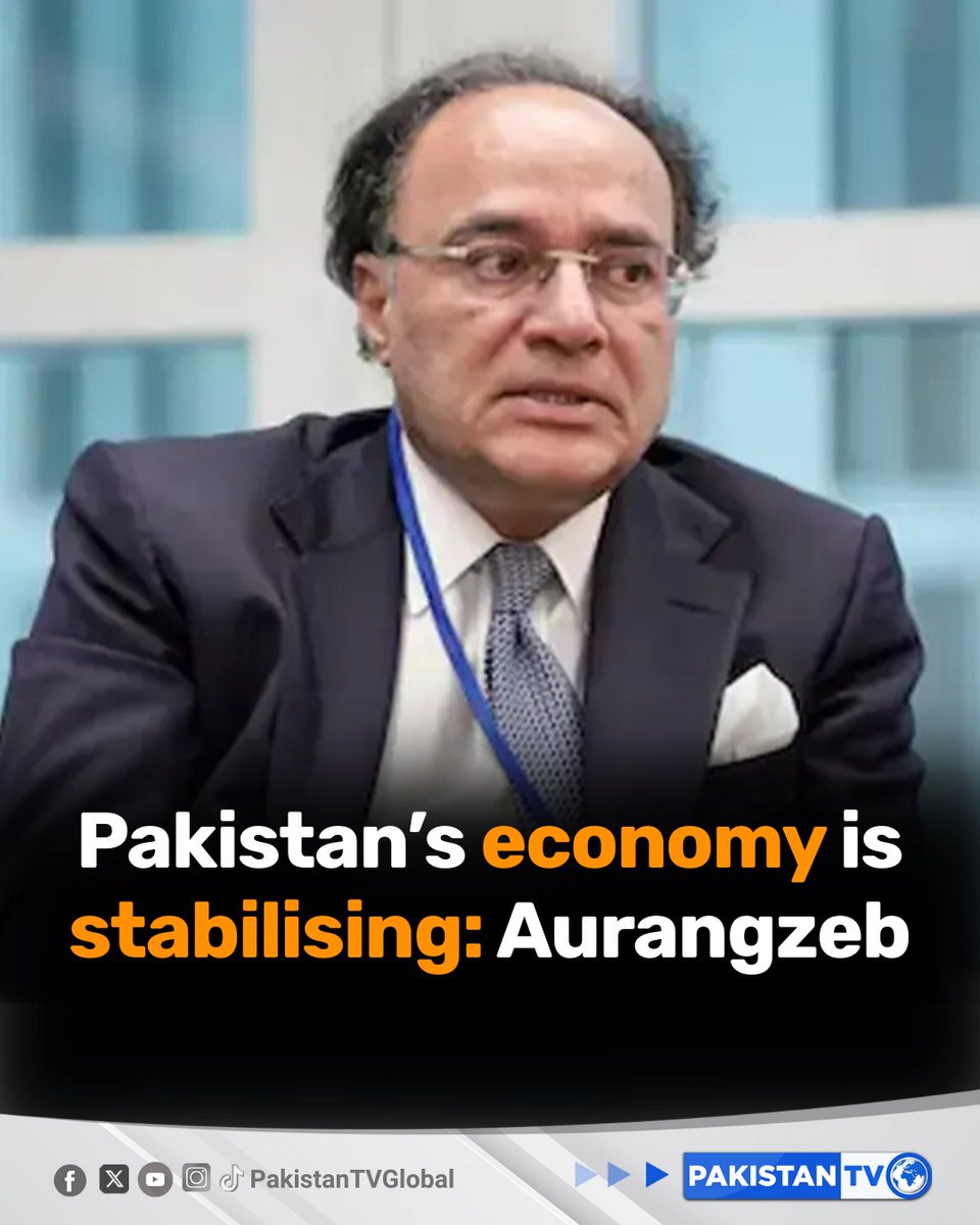 PakTVGlobal's tweet image. Finance Minister Mohammad Aurangzeb says the country’s economy is at a turning point, moving from stabilisation to export-led growth, according to a report in USA Today.
@Financegovpk 
#Pakistan #PakistanEconomy #EconomicStability #FinanceMinister #USAToday #GlobalEconomy