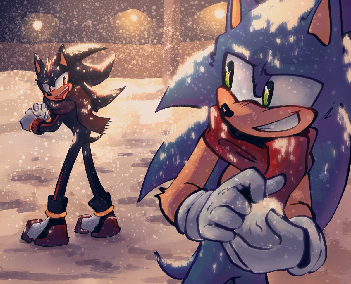 blahlahblash's tweet image. oh, they're playing in the snow
#sonic #sonadow #shadow